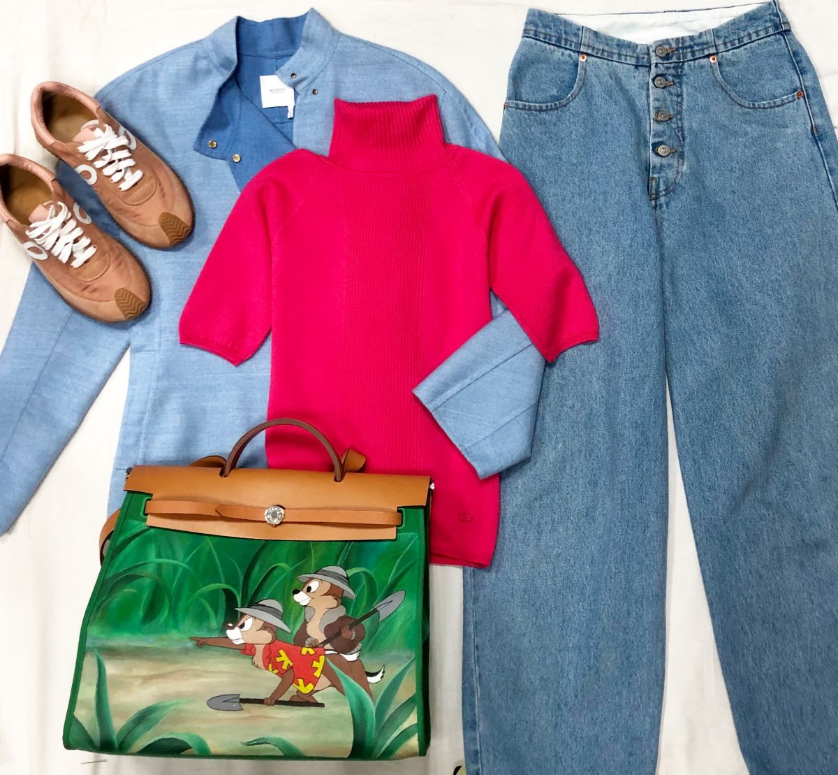 Жакет /кашемир/ AGNONA размер S цена 15 655 руб 
Джинсы MARGIELA размер S цена 18 786 руб 
Кофта EMILIO PUCCI размер S цена 6 262 руб 
Сумка HERMES