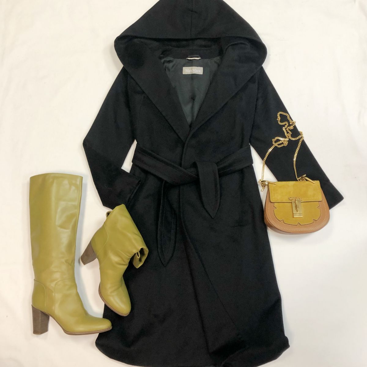 Пальто Max Mara размер 36 цена 23 078 рубСапоги Sergio Rossi размер 40 цена 9 231 рубСумка Chloe