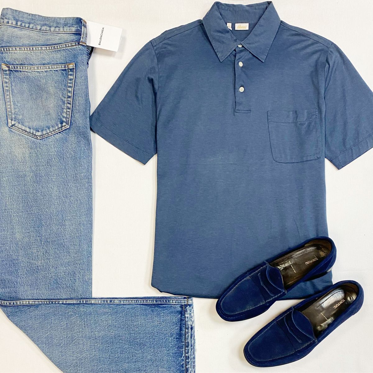 #mechtamen Поло Brioni размер L цена 6 154 рубДжинсы Balenciaga размер 32 цена 15 385 руб/с биркой/ Мокасины Tom Ford размер 44 цена 10 770 руб