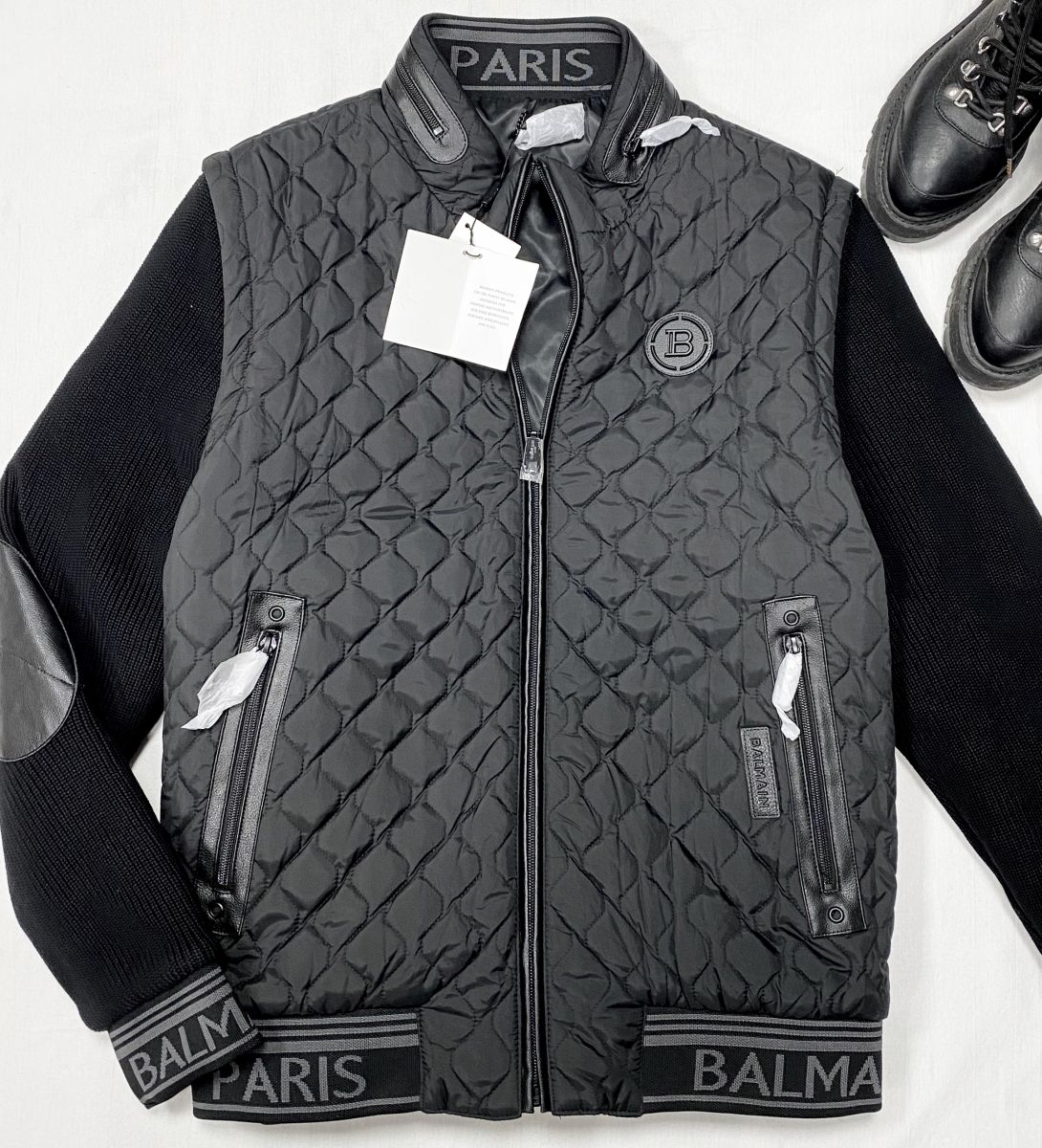 #mechtamen Куртка / отделка кожи / Balmain размер 58 цена 78 275 руб / новая с бирками /