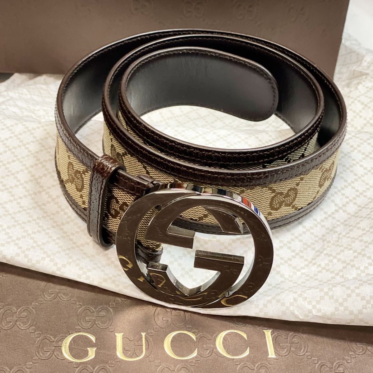 Ремень Gucci размер 85/34 цена 7 693 руб 
