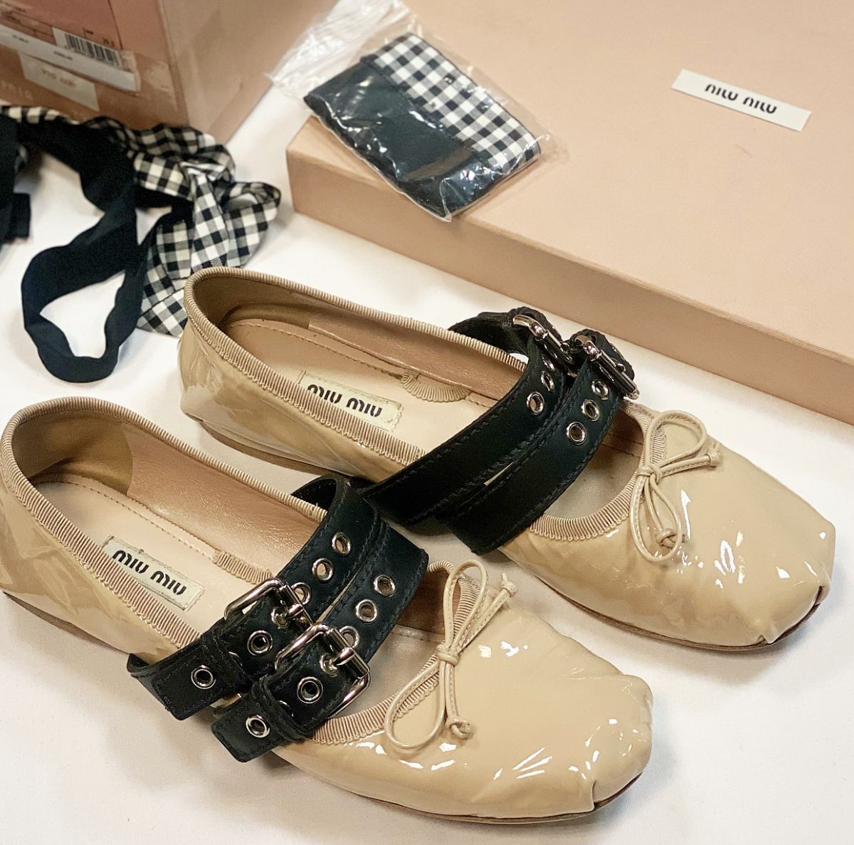 Балетки Miu Miu размер 38.5 цена 15 385 руб