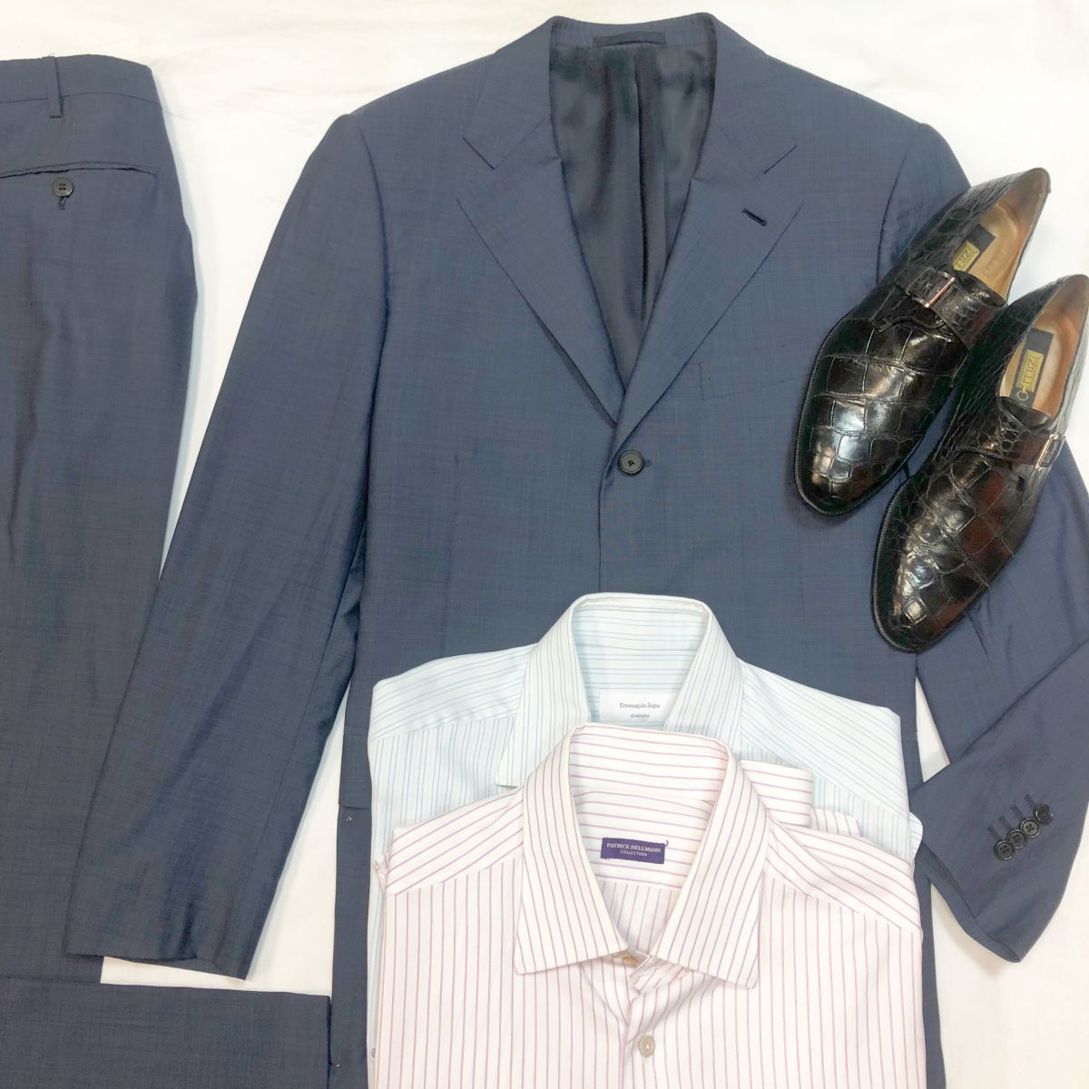 #Mechtamen 
Костюм CARUSO размер 52 цена 10 770 руб 
Рубашки ZEGNA размер 16.1/2 цена по 4 616 руб