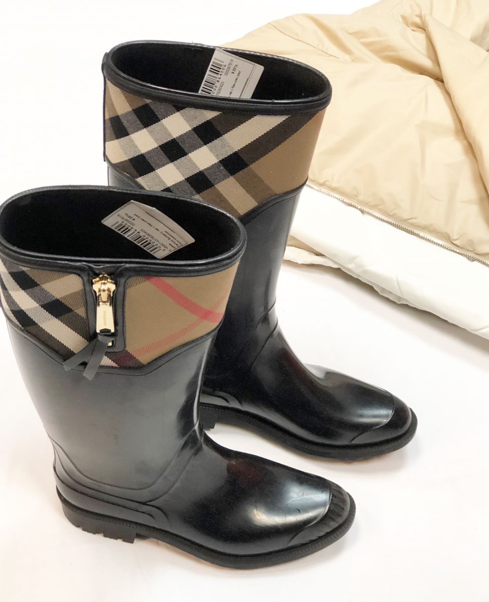 Сапоги резиновые BURBERRY размер 39 цена 9 231 руб