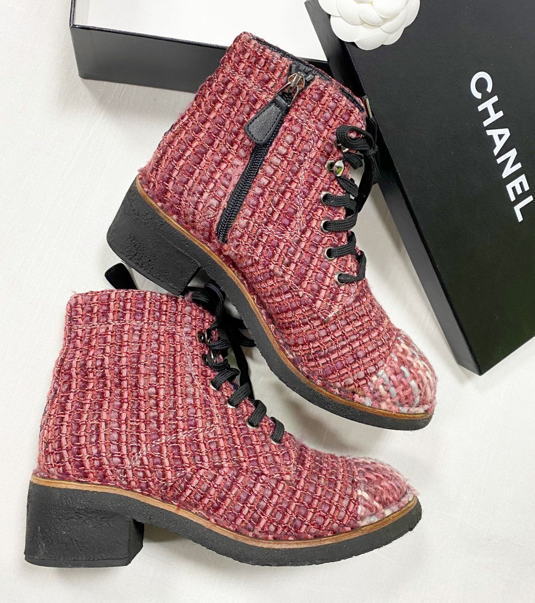 Ботинки / твид / Chanel размер 36.5 цена 15 655 руб