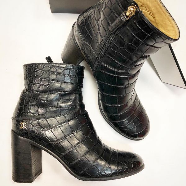 Ботильоны / крокодил / Chanel 