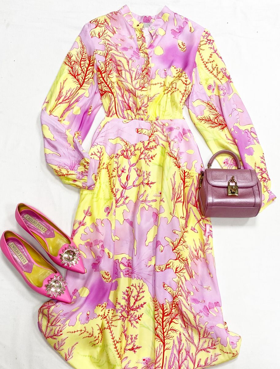 Платье Stella McCartney размер 34 цена 15 655 рубБалетки Emilio Pucci размер 38 цена 12 524 рубСумка Dolce Gabbana