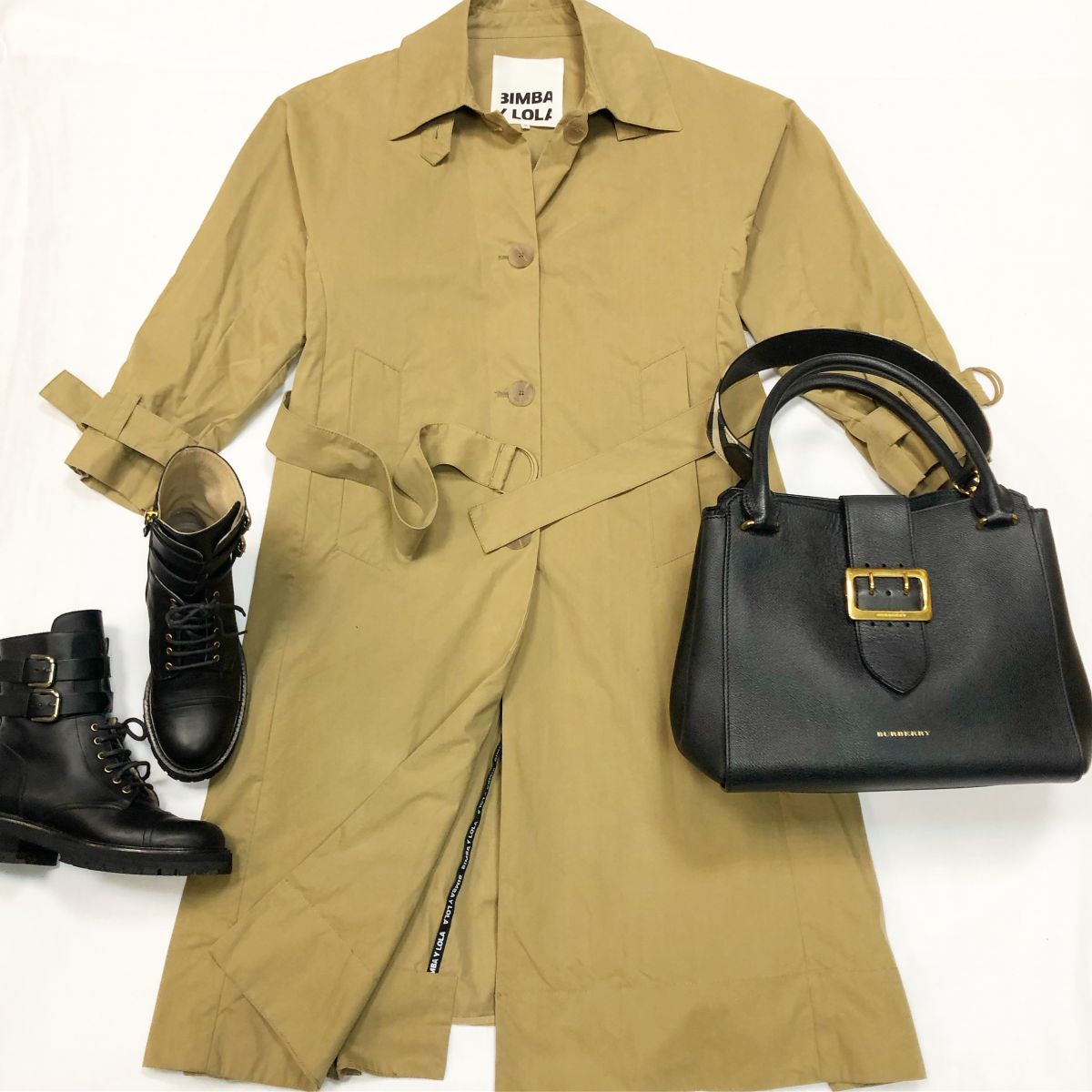 Плащ Bimba y Lola размер XS цена 10 770 руб Ботинки Vicini размер 36 цена 6154 руб Сумка Burberry