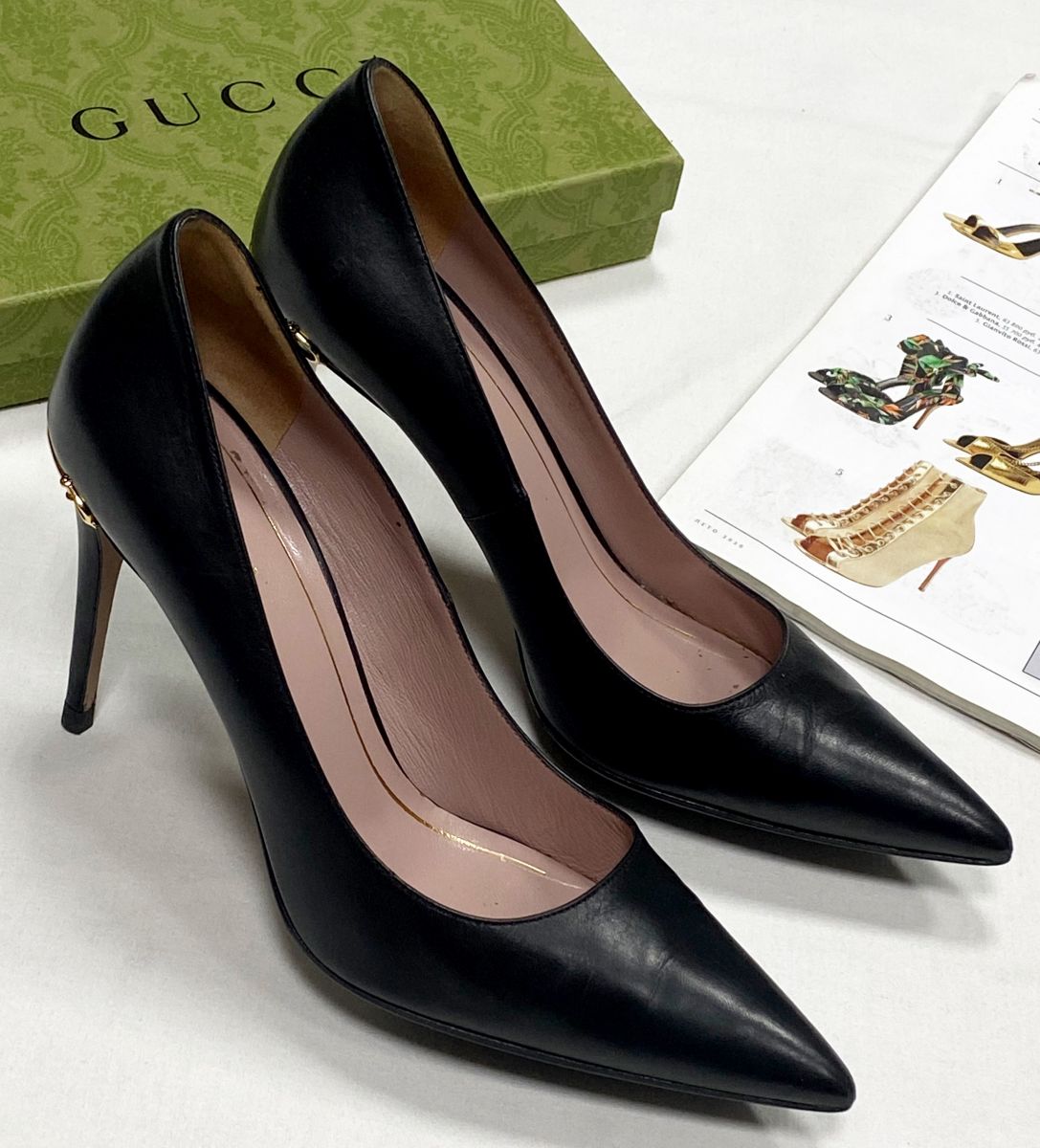 Туфли Gucci размер 37.5 цена 9 393 руб
