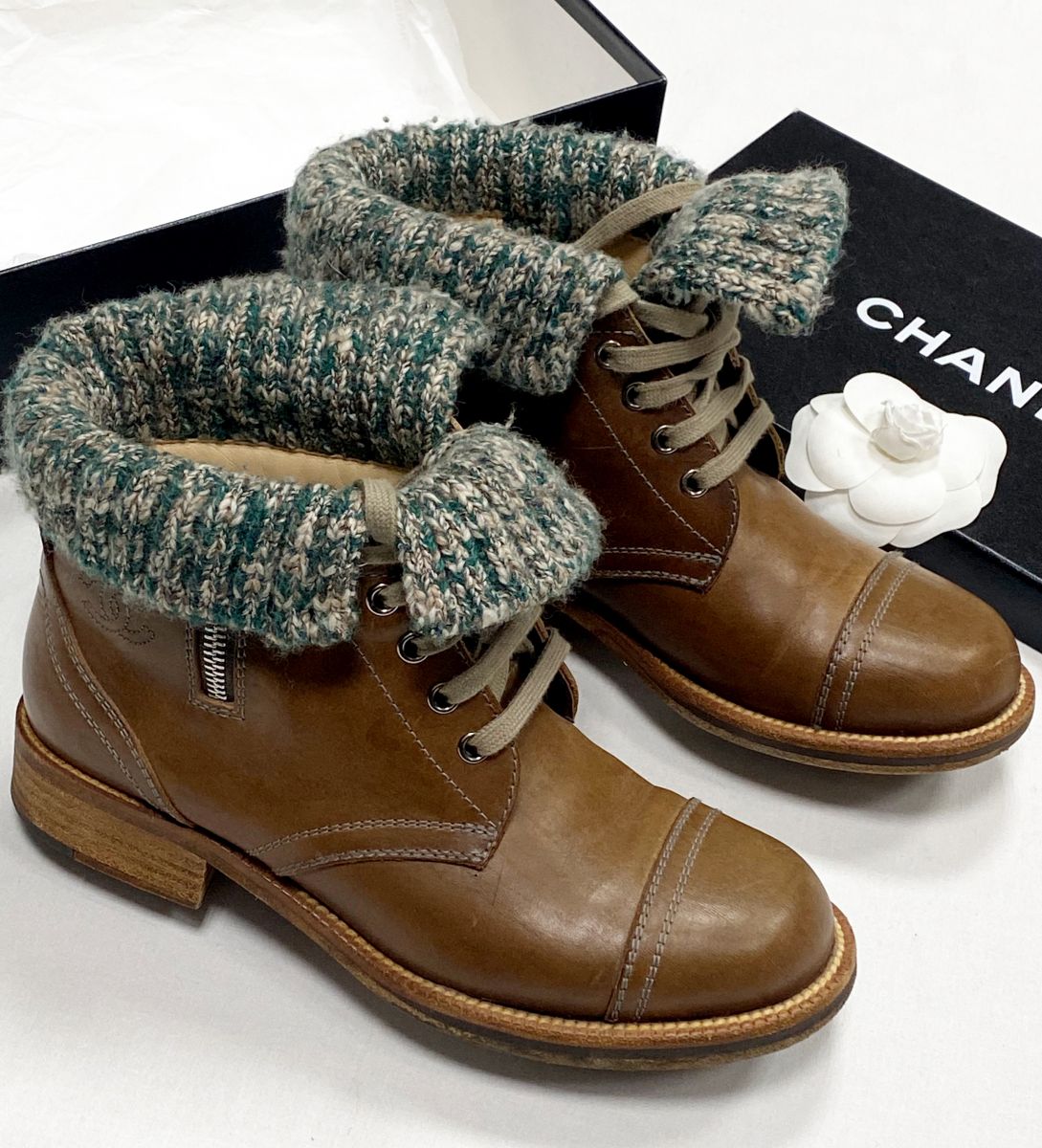 Ботинки Chanel размер 38.5 цена 23 483 руб
