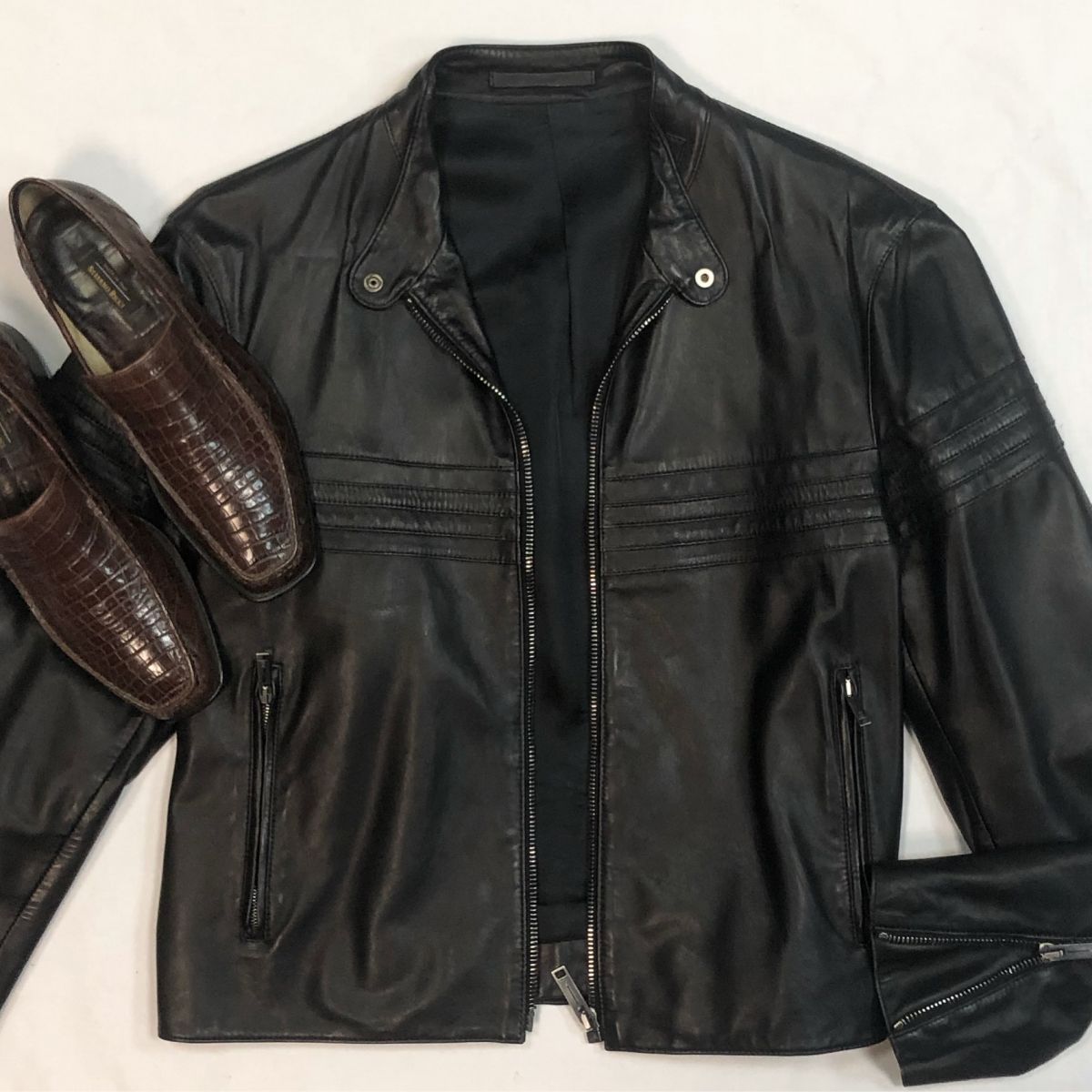 #mechtamen Куртка/кожа/ Zegna размер 50 цена 23 078 рубЛоферы Stefano Ricci размер 42.5 цена 46 155 руб