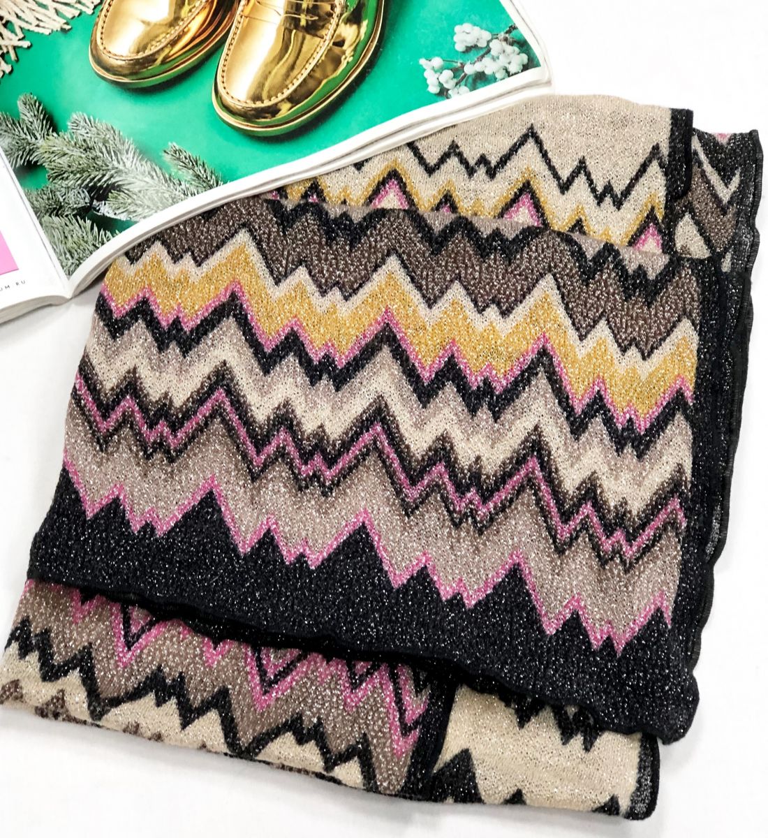 Шарф /люрекс/ Missoni размер 40/140 цена 7 693 руб