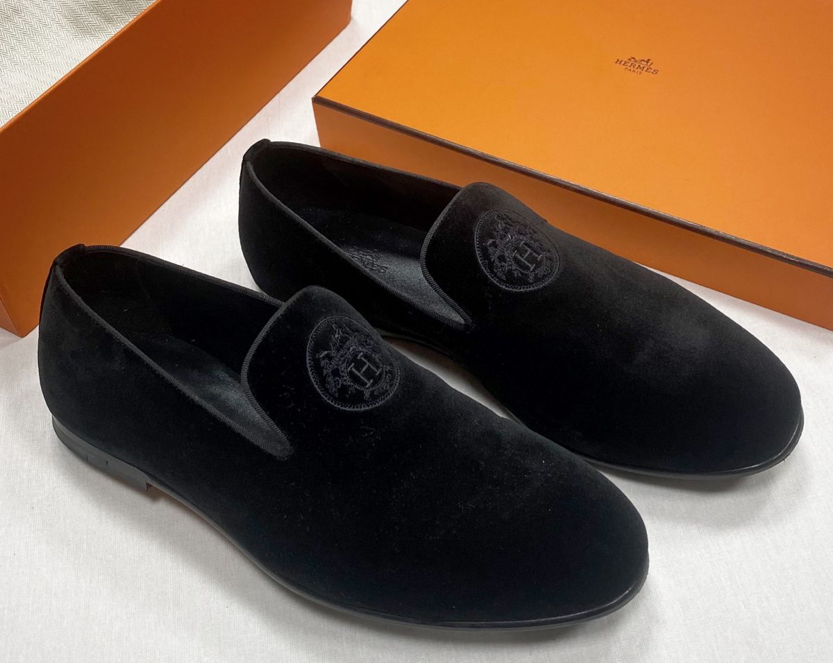 Лоферы / бархат / Hermès размер 41 цена 62 620 руб