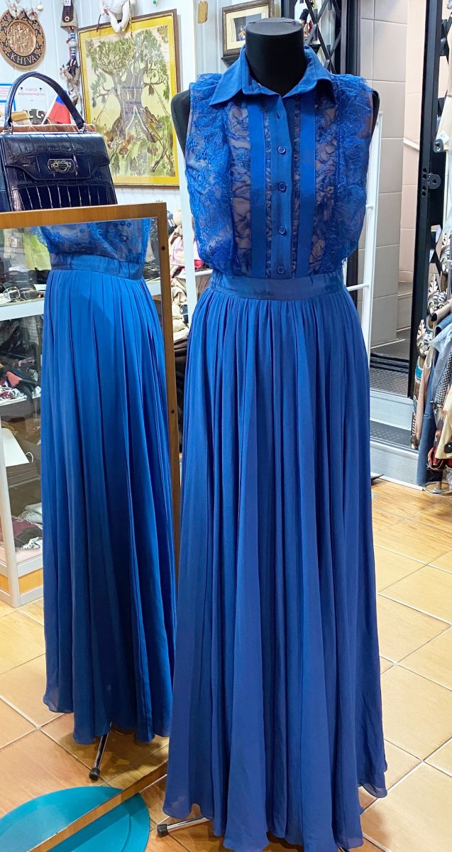 Платье / шелк / кружево / Elie Saab размер 36 цена 31 310 руб