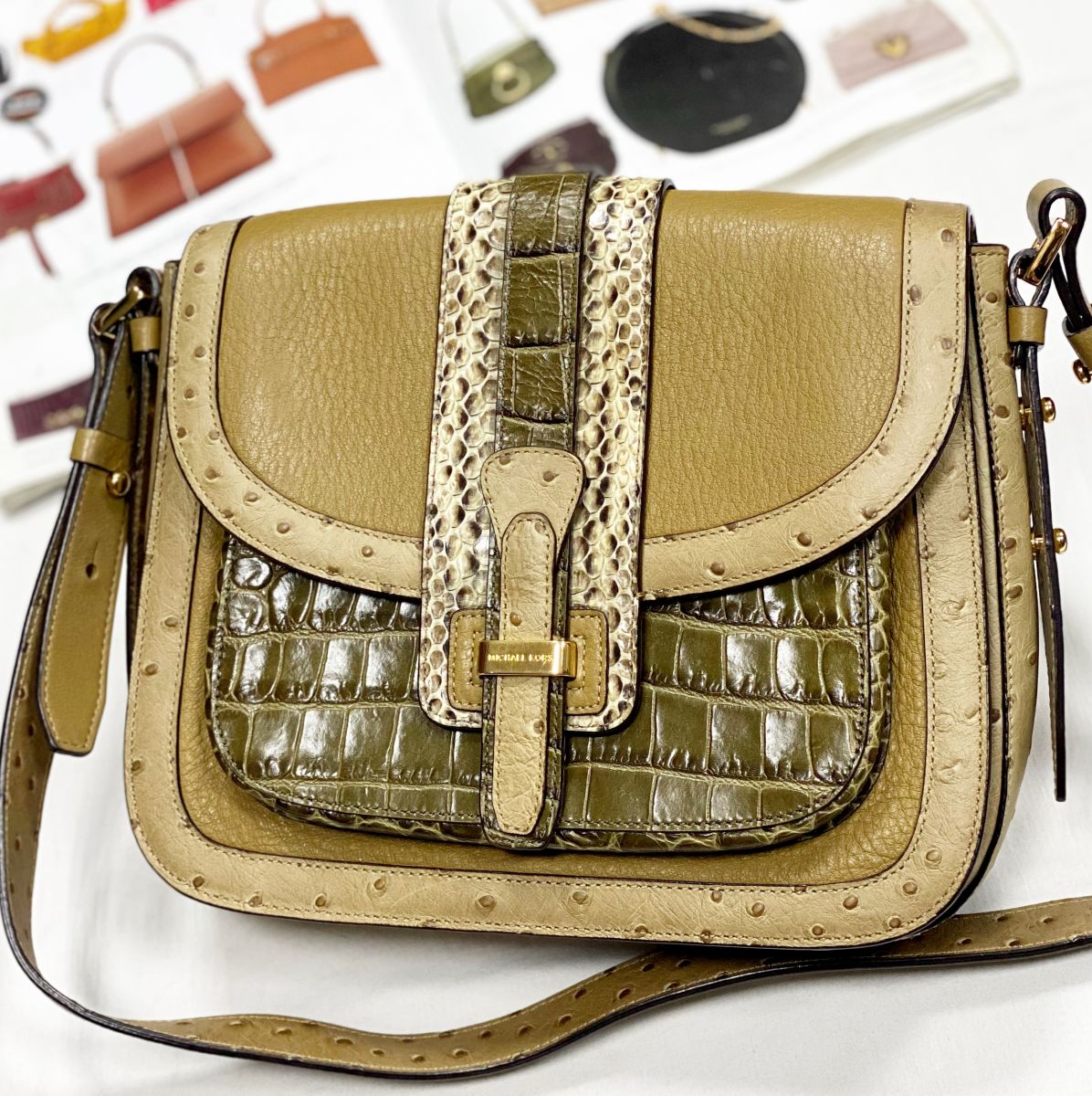 Сумка /отделка питон/ Michael Kors размер 26/22 цена 9 385 руб