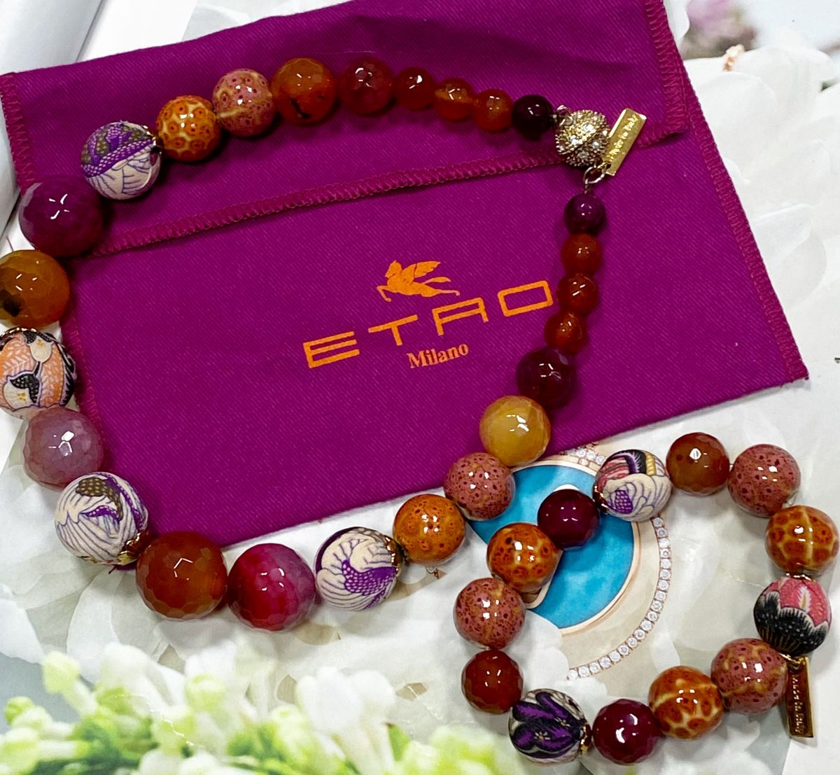 Комплект Бусы+ Браслет Etro цена 18 786 руб