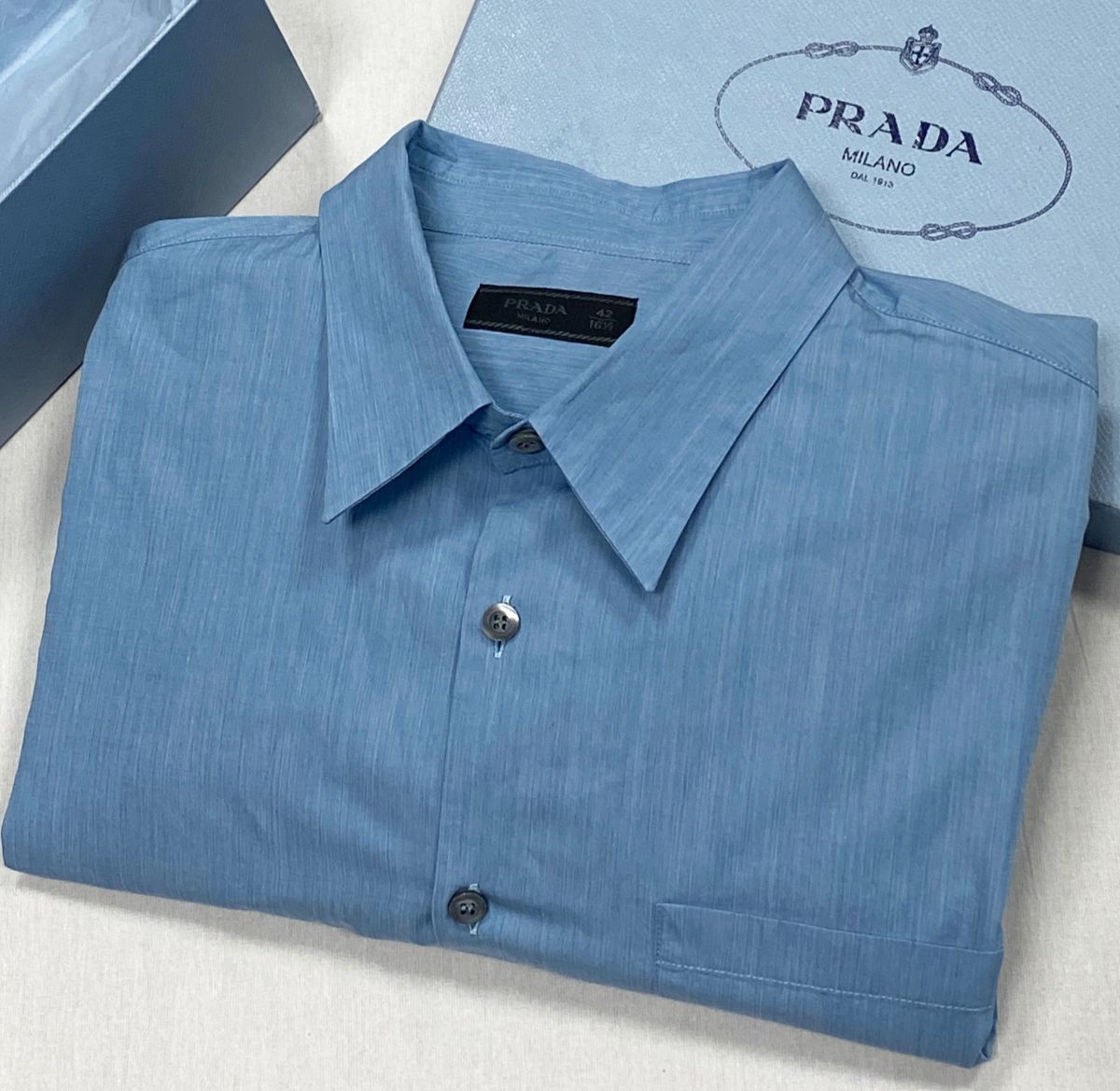 #mechtamen Рубашка Prada размер 42/16 цена 4 697 руб

