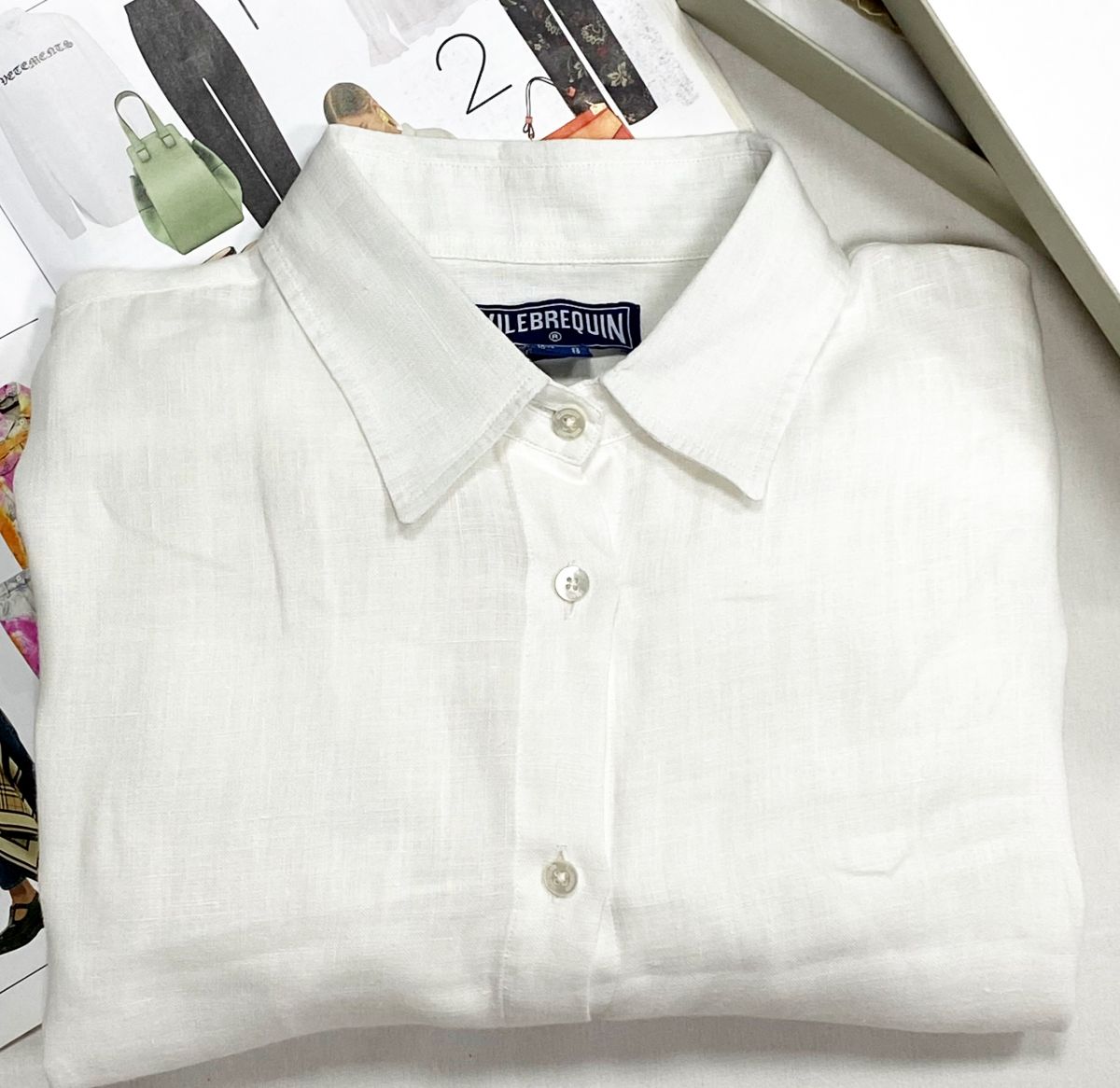 Рубашка / лен/ Vilebrequin размер 46 цена 6 262 руб
