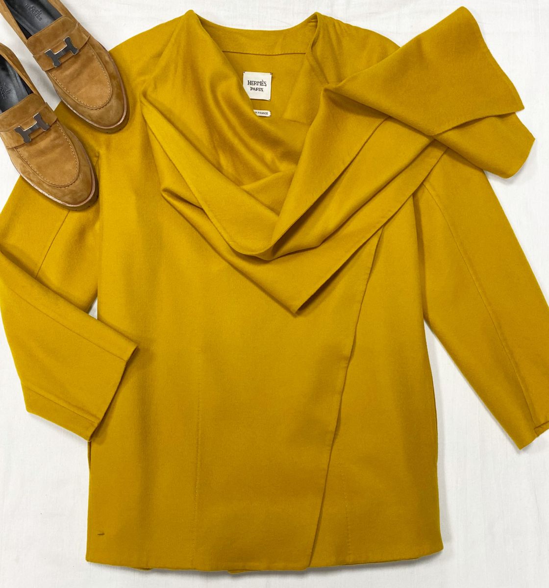 Пальто / кашемир / Hermès размер 38 цена 46 965 руб 