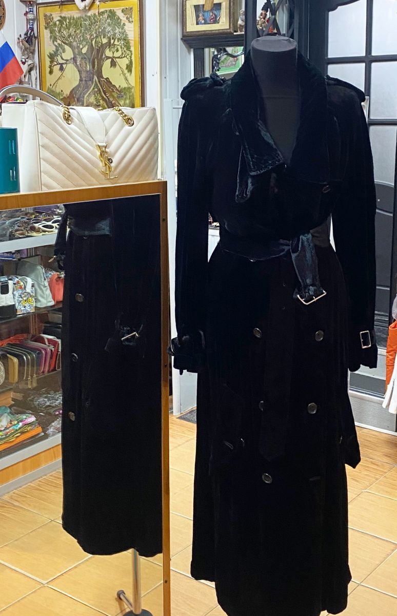 Пальто / бархат / Comme De Garçon размер S цена 78 275 руб