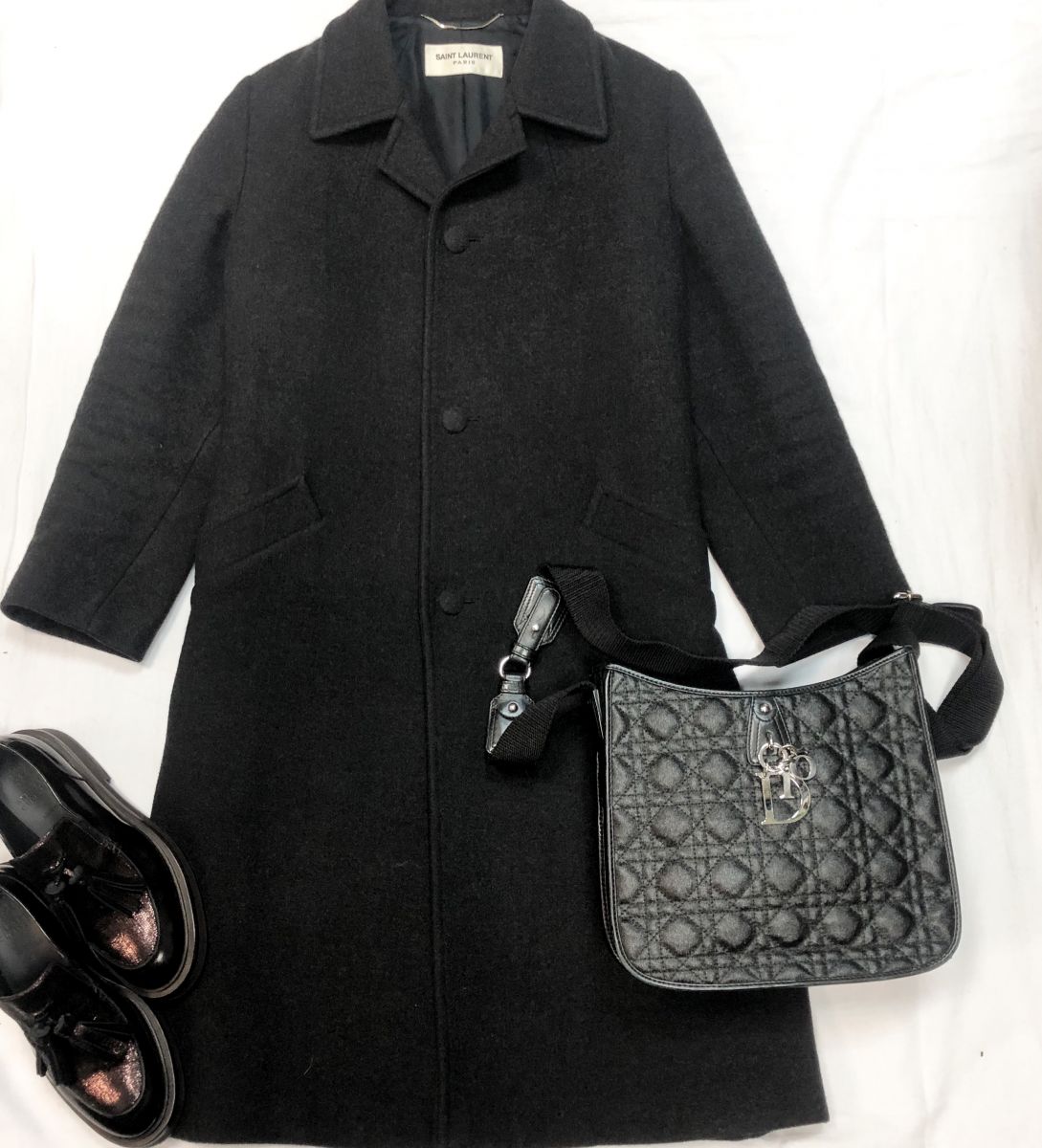 Пальто Saint Laurent размер 42 цена 23 078 руб 
Сумка Christian Dior