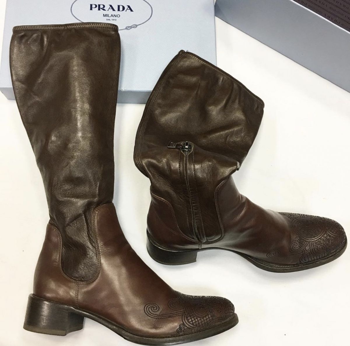 Сапоги Prada размер 35.1/2 цена 7 693 руб