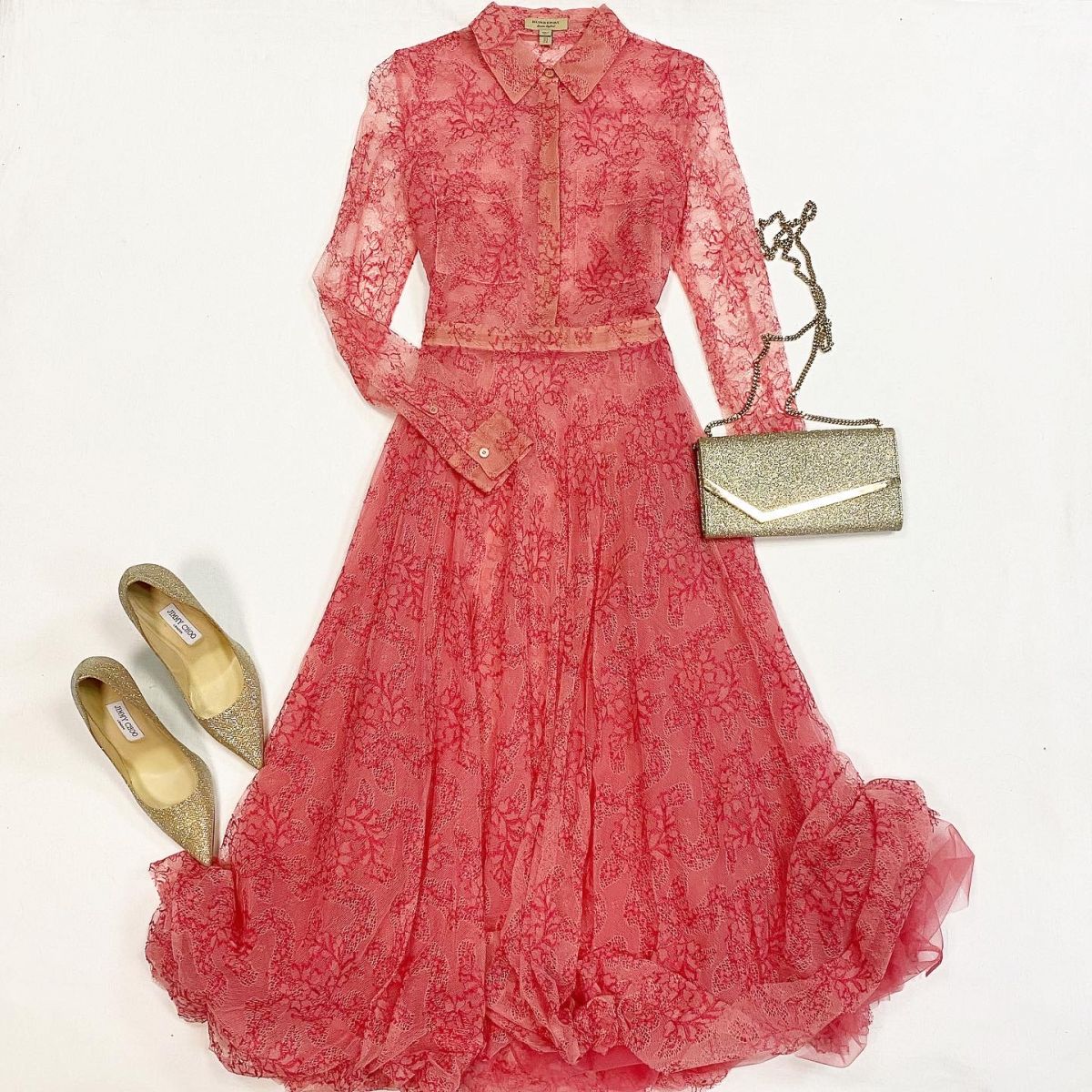 Платье/шитьё/ BURBERRY  размер 38 цена 18 462 руб Туфли JIMMY CHOO размер 38.5 цена 10 770 рубСумка JIMMY CHOO 