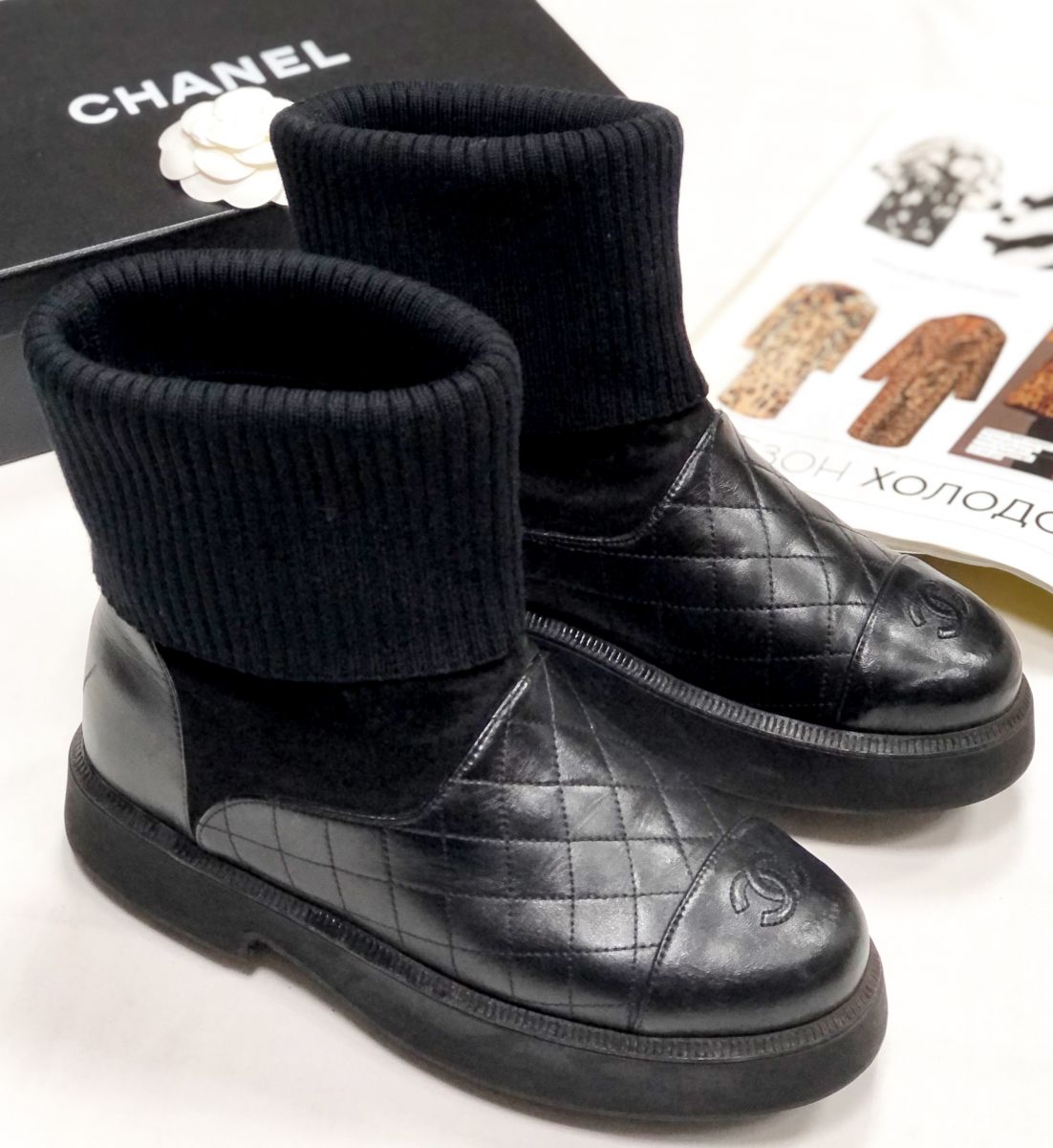Ботинки Chanel размер 38.5 цена 15 655 руб
