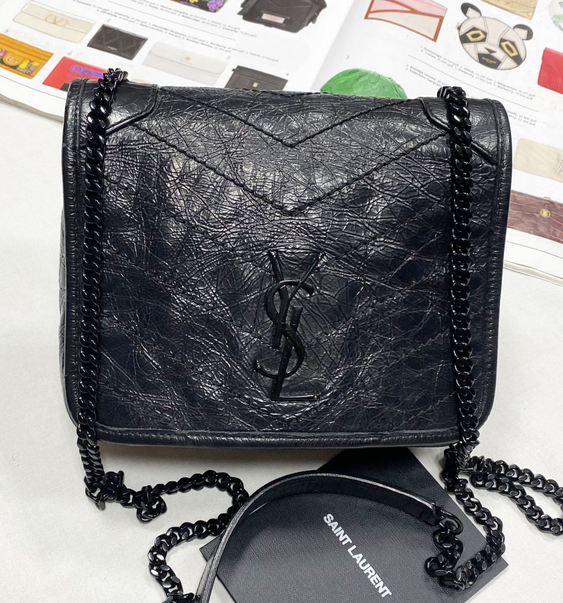 Сумка Saint Laurent размер 19/15 цена 62 620 руб 