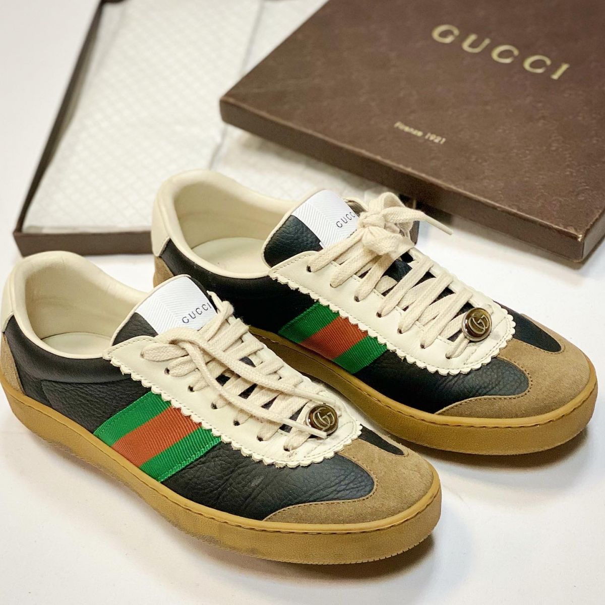 Кеды GUCCI  размер 37 цена 23 078 руб 