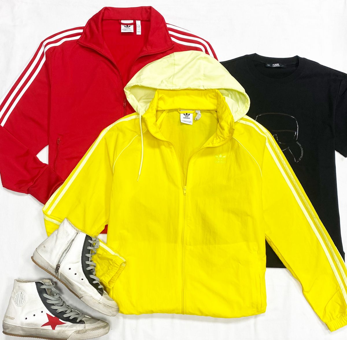 #mechtamen Ветровка Adidas размер L цена 6 262 руб
Толстовка Adidas размер L цена 4 697 руб
Футболка Karl Lagerfeld размер XS цена 4 697 руб
Кеды Golden Goose размер 44 цена 23 483 руб