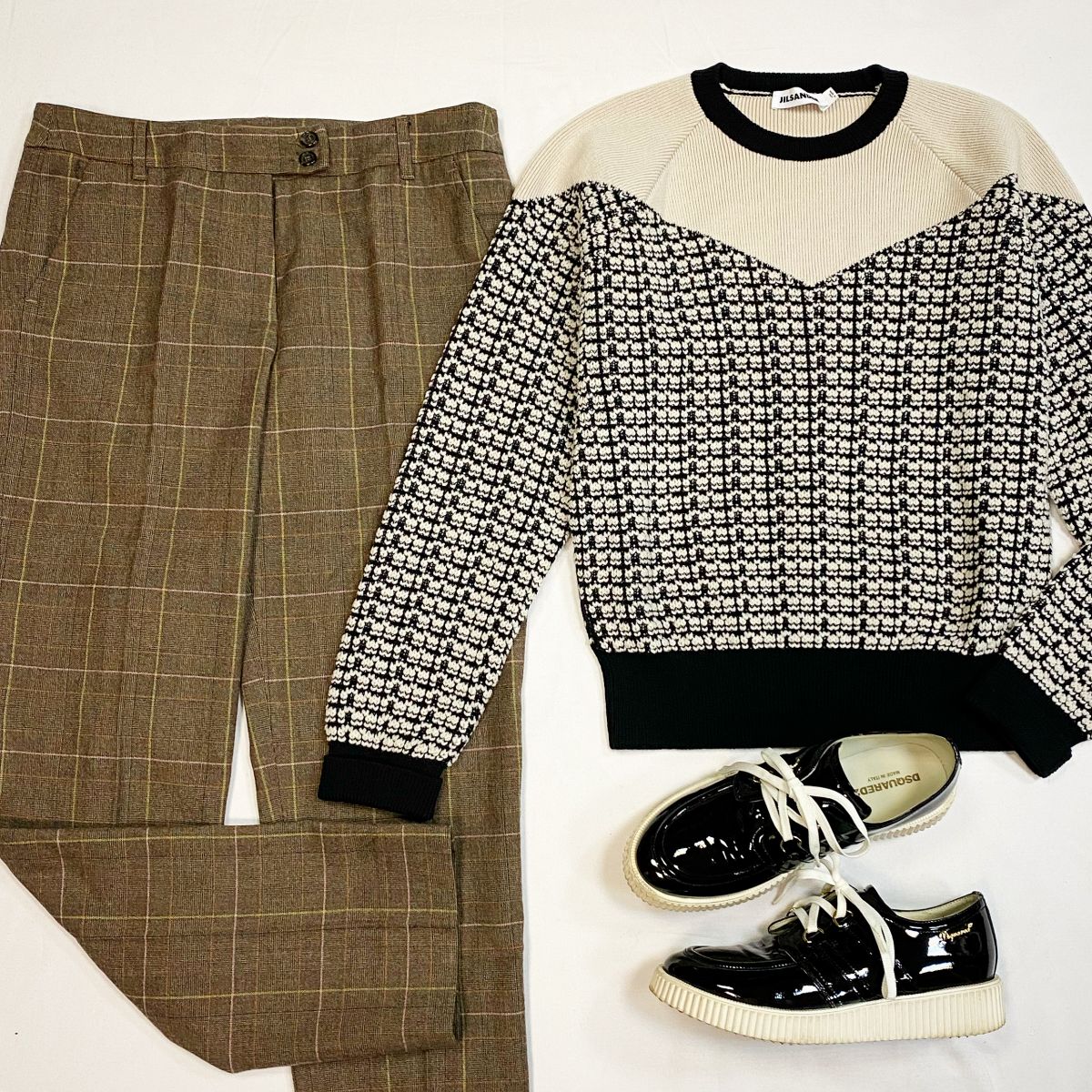 Кофта Jil Sander размер 36 цена 10 770 руб Брюки Etro размер 42 цена 4 616 руб Ботинки Dsquared размер 39 цена 6 154 руб