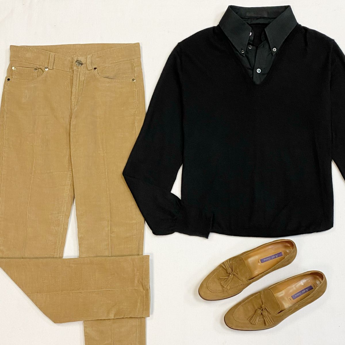 Брюки/вельвет/ Loro Piana размер 38 цена 10 770 рубКофта/кашемир/ Alexander Wang размер 40 цена 6 154 рубЛоферы Ralph Laurent размер 37.5 цена 10 770 руб