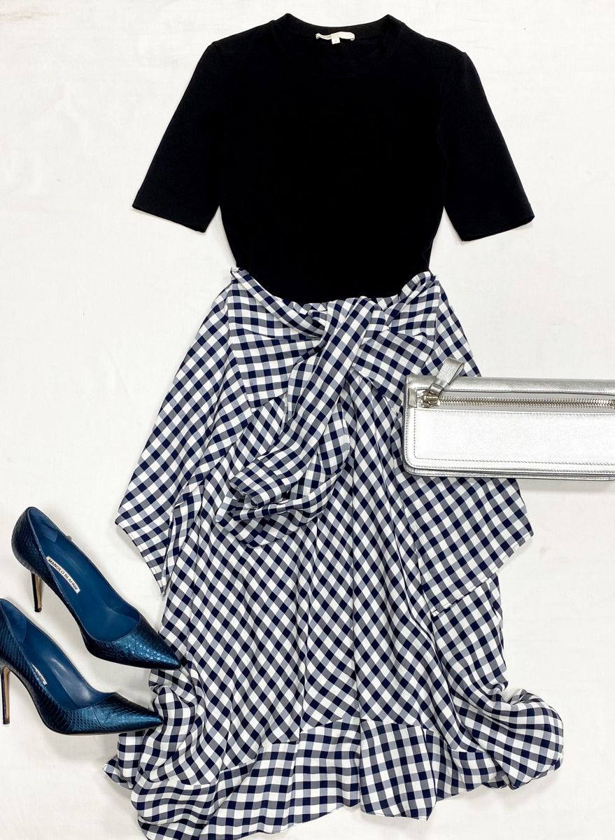 Платье Maje размер 2 цена 7 828 рубТуфли Manolo Blahnik размер 39 цена 15 655 рубКлатч Tom Ford