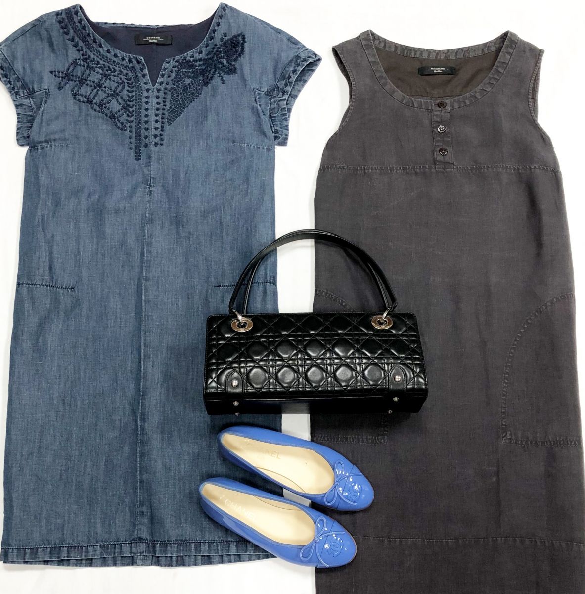 Платье Weekend/ Max Mara размер 42 цена от 4 697 руб до 7 828 руб
Балетки Chanel размер 37.5 цена 31 310 руб
Сумка Christian Dior