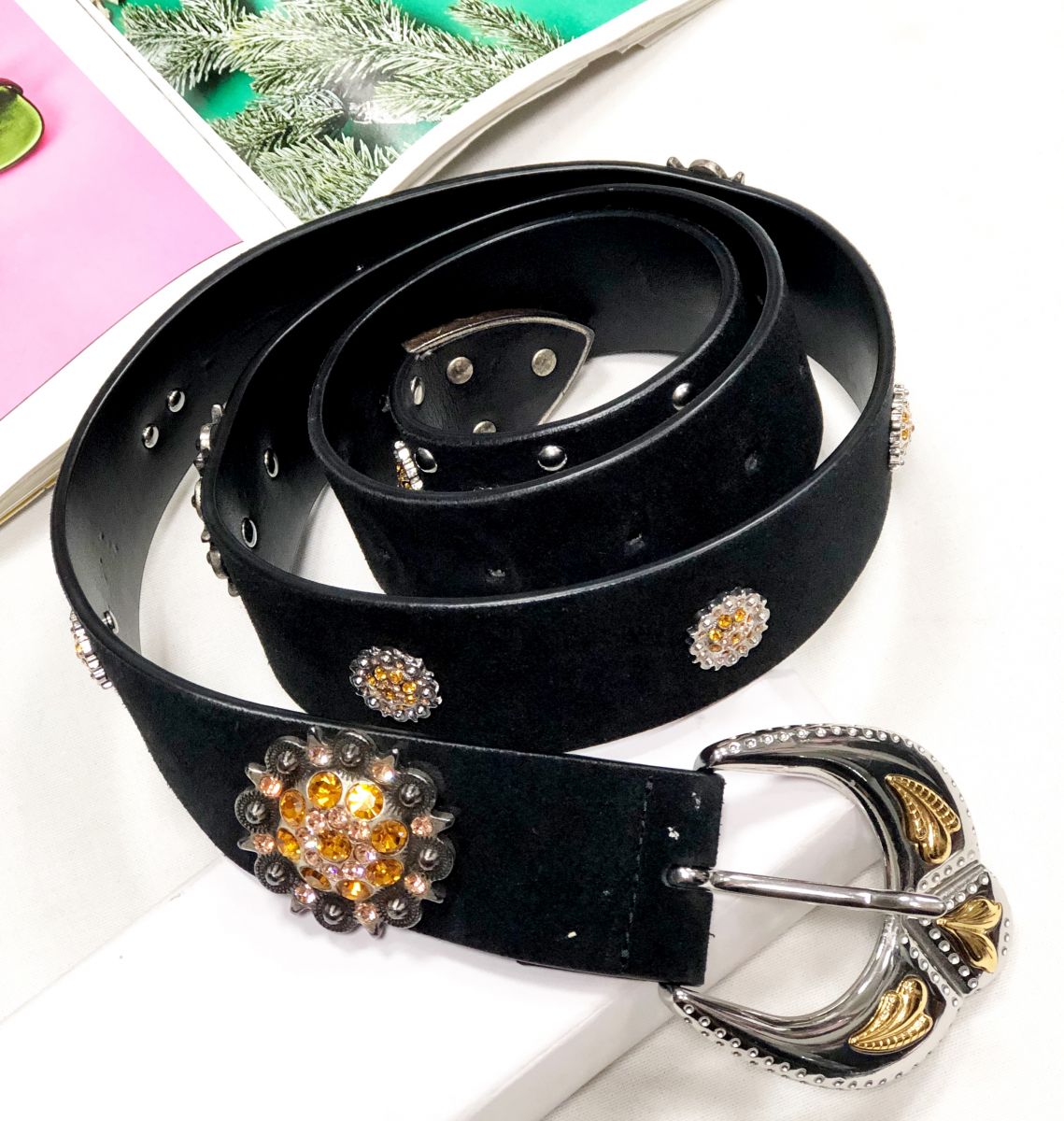 Ремень/замша/ камни/ Maje размер 2 цена 4 697 руб