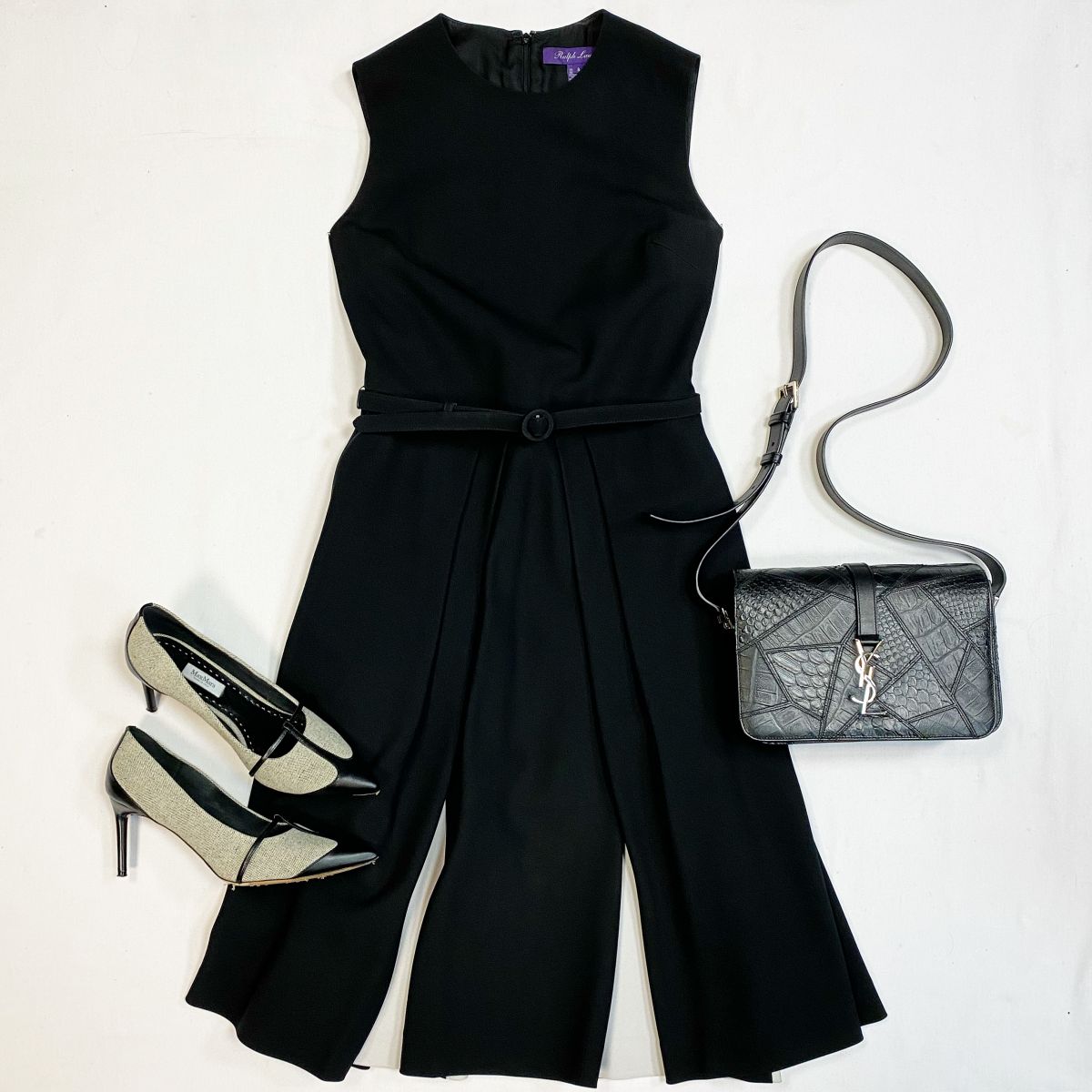 Платье Ralph Lauren размер 8 цена 18 463 руб Туфли Max Mara размер 39 цена 12 308 руб Сумка Saint Laurent