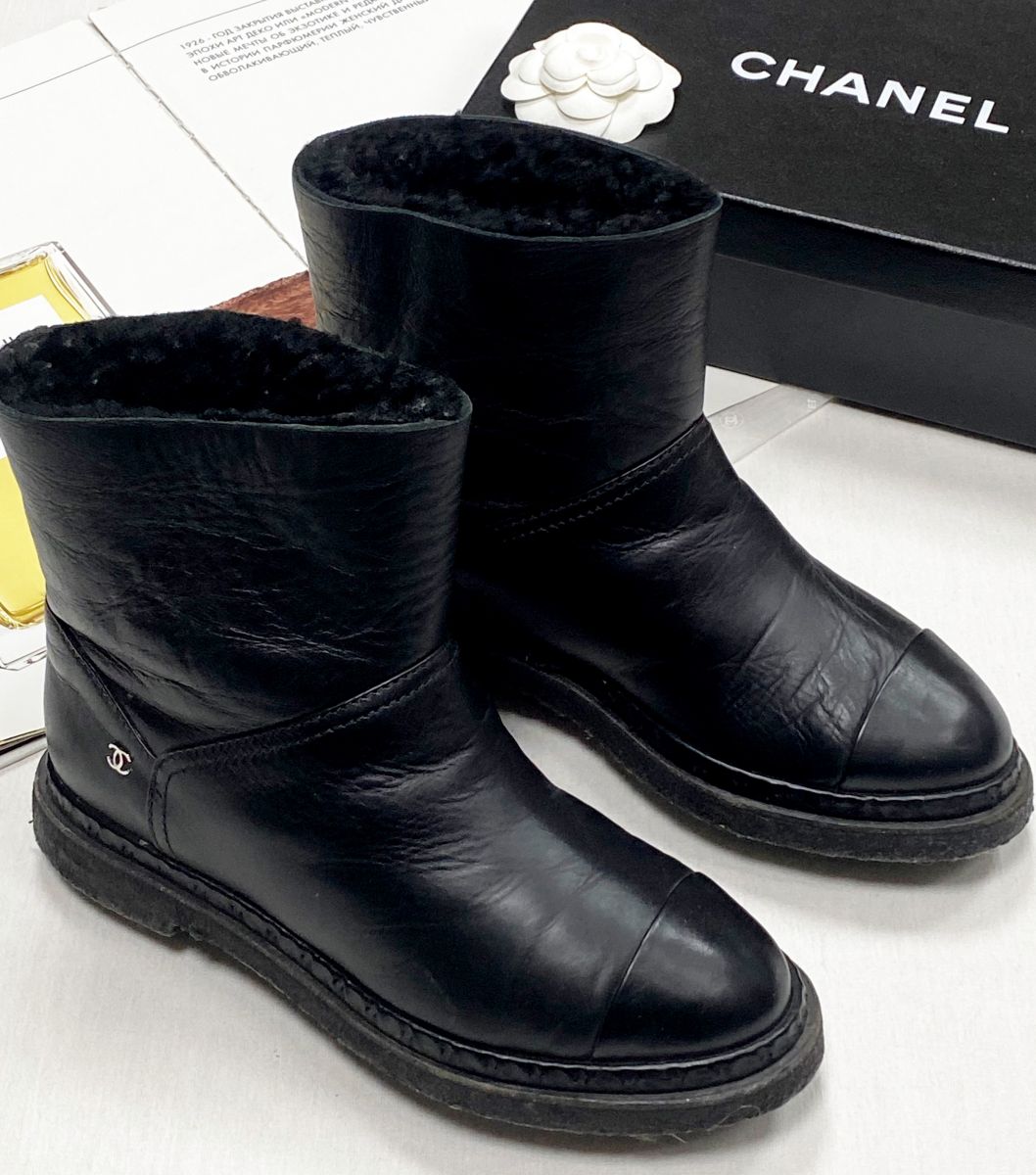 Ботинки/ на меху/ Chanel размер 37.5 цена 23 483 руб 