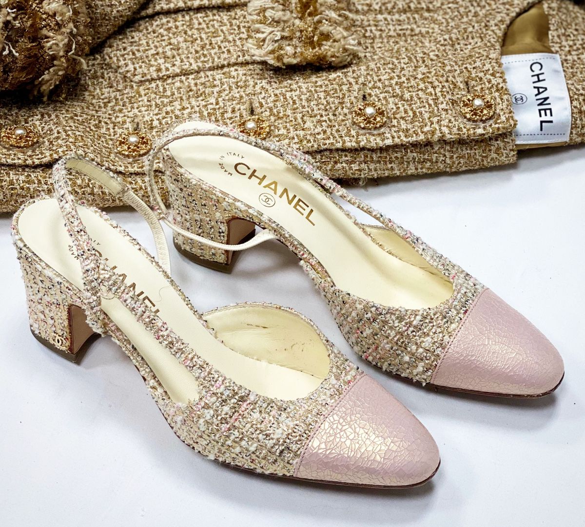 Босоножки / твид / Chanel размер 39 цена 78 275 руб 