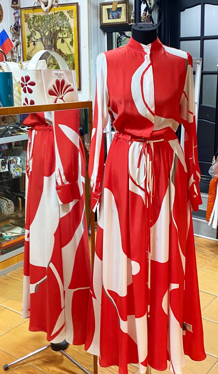 Платье / шелк / Kiton размер 44 цена 46 965 руб