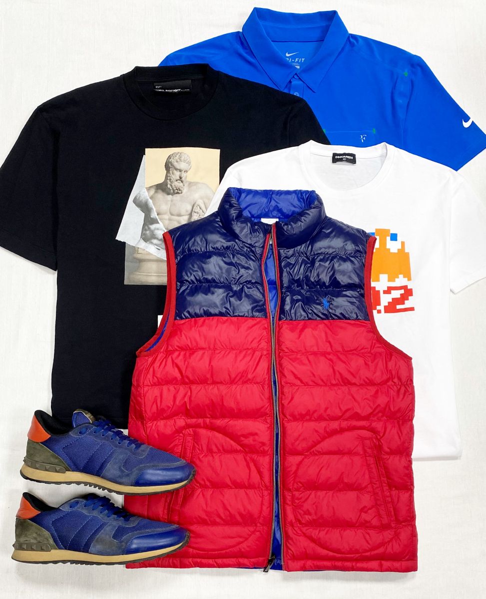 #mechtamen Жилет / двухсторонний /Ralph Lauren размер XL цена 7 828 руб
Футболки Neil Barrett/ Dsquared/ Nike размер XL цена от 1 566 руб до 6 262 руб
Кроссовки Valentino размер 43 цена 15 655 руб