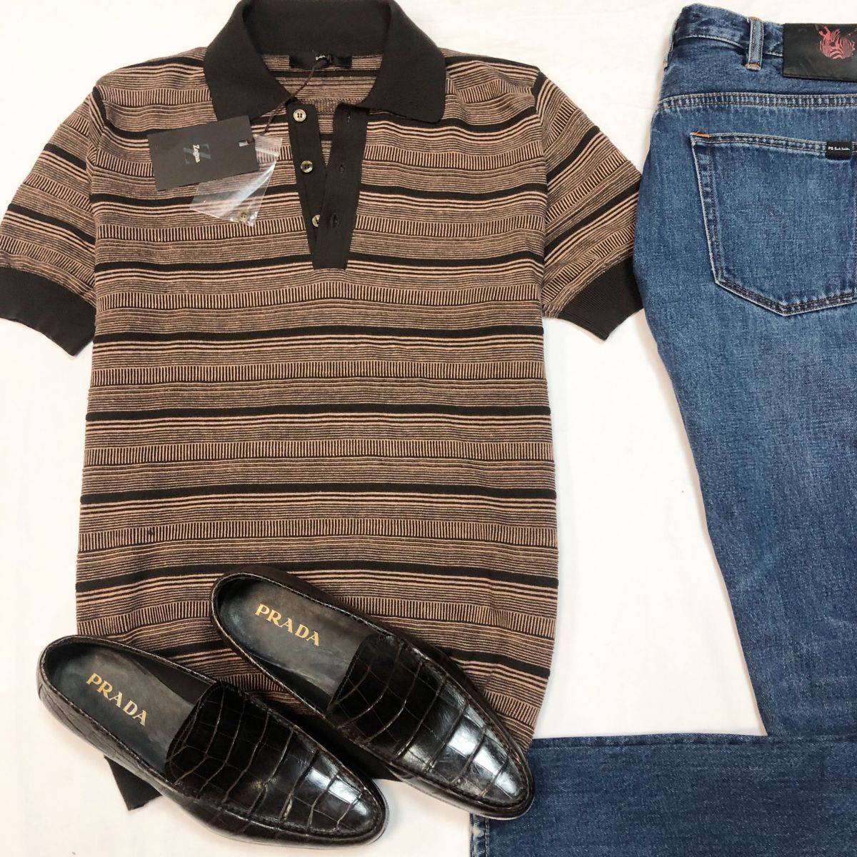 #Mechtamen
Поло Zegna размер М цена 7 693 руб /с ценником/ 
Джинсы PAUL SMITH размер 33 цена 6 154 руб