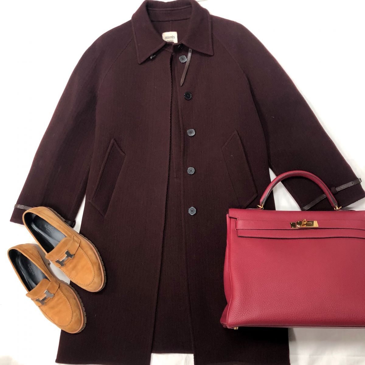 Пальто Hermès размер S цена 62 620 руб 
Сумка Hermès