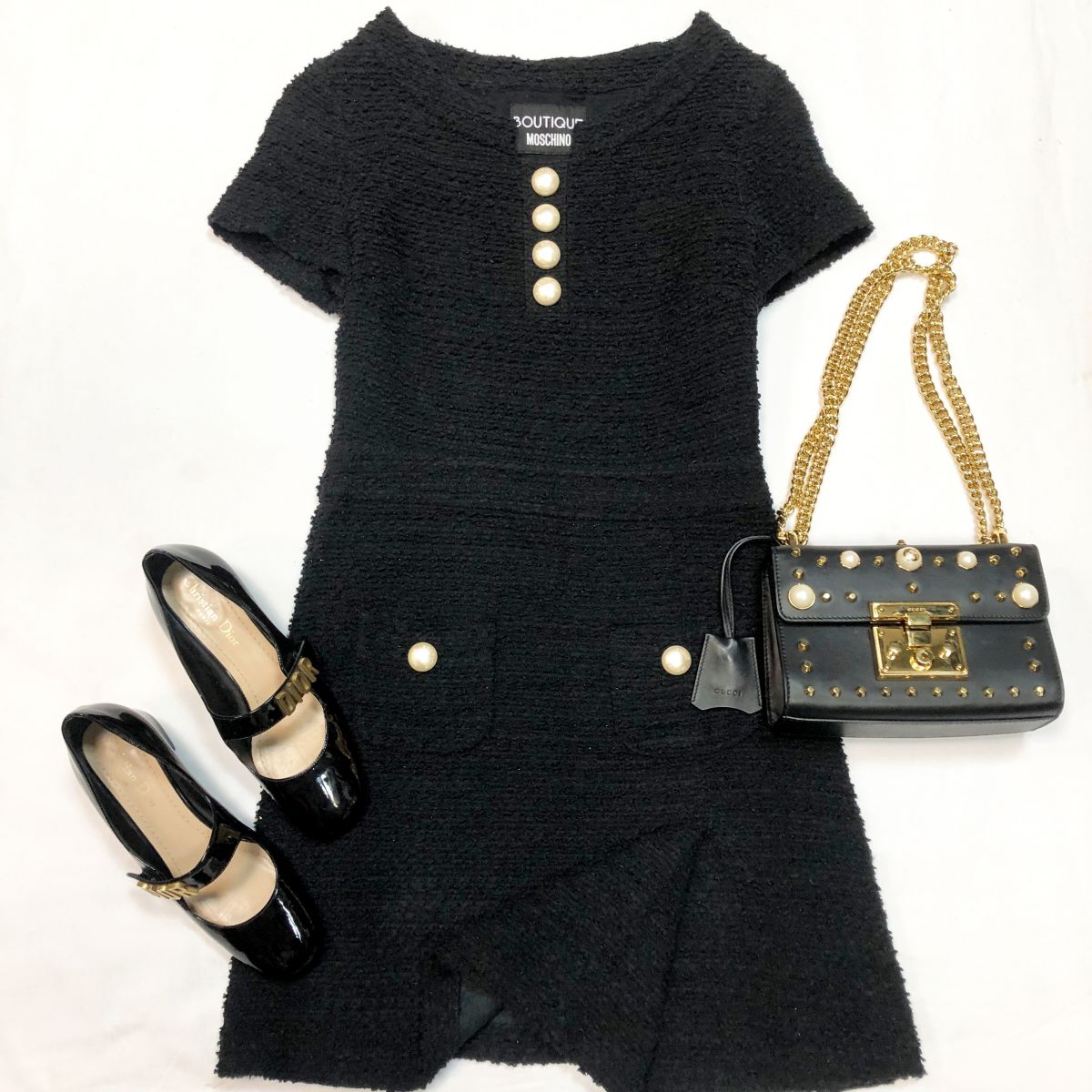 Платье MOSCHINO размер 36/40 цена 9 231 руб 
Сумочка GUCCI