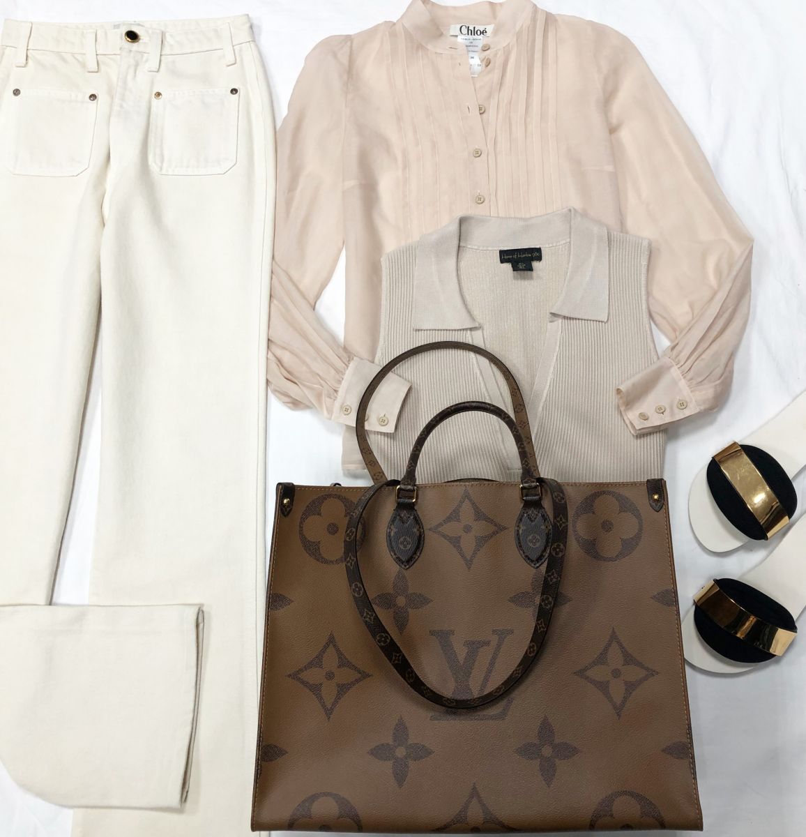 Рубашка Chloe размер 36Цена 8 610 руб Джинсы KHATE размер 26 цена 15 655 руб Сумка LOUIS VUITTON