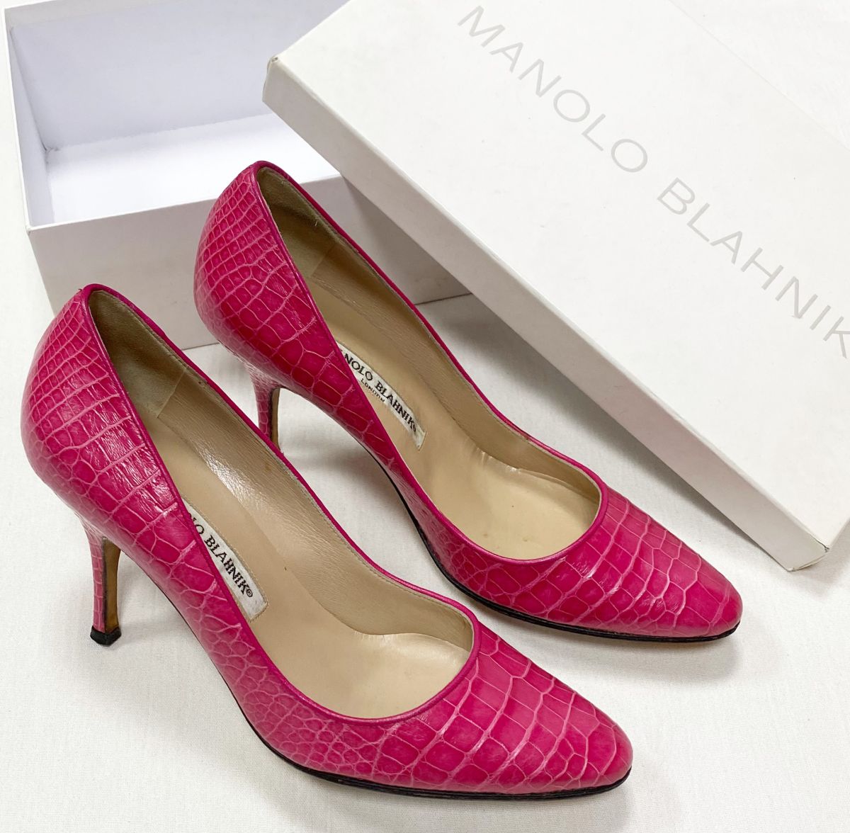 Туфли / крокодил / Manolo Blahnik размер 38 цена 31 310 руб