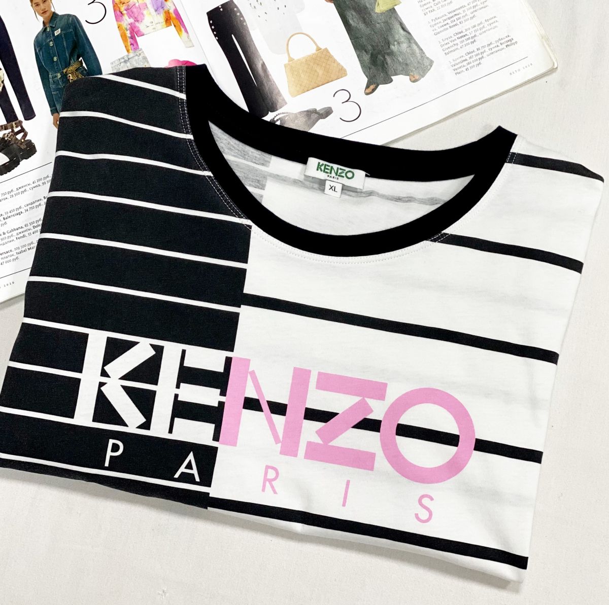 Футболка Kenzo размер XL цена 4 697 руб 