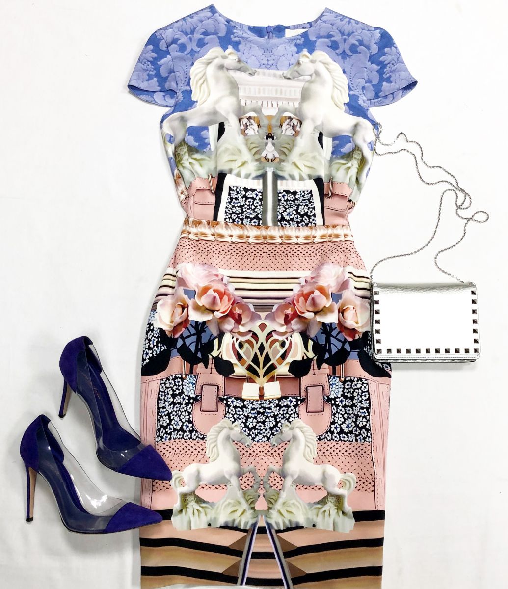Платье Mary Katrantzou размер 8 цена 6 262 руб
Туфли Gianvito Rossi размер 38.5 цена 23 483 руб
Сумка Valentino
