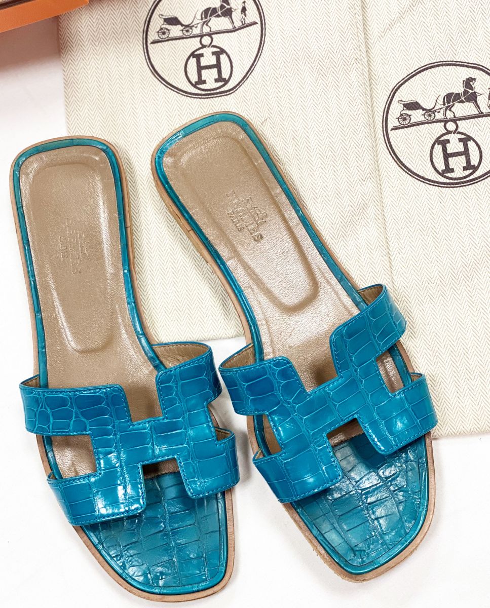 Сабо / крокодил / Hermès размер 37 цена 53 847 руб 