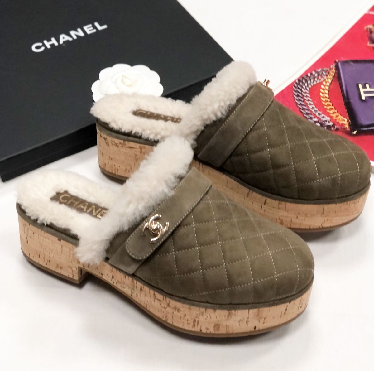 Сабо /на меху/ Chanel размер 37 цена 78 275руб